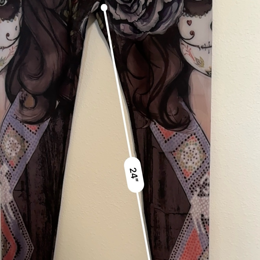 Dark Sugar Skull - Eagle Rock WERKSHOP® leggings size large - Picture 6 of 11